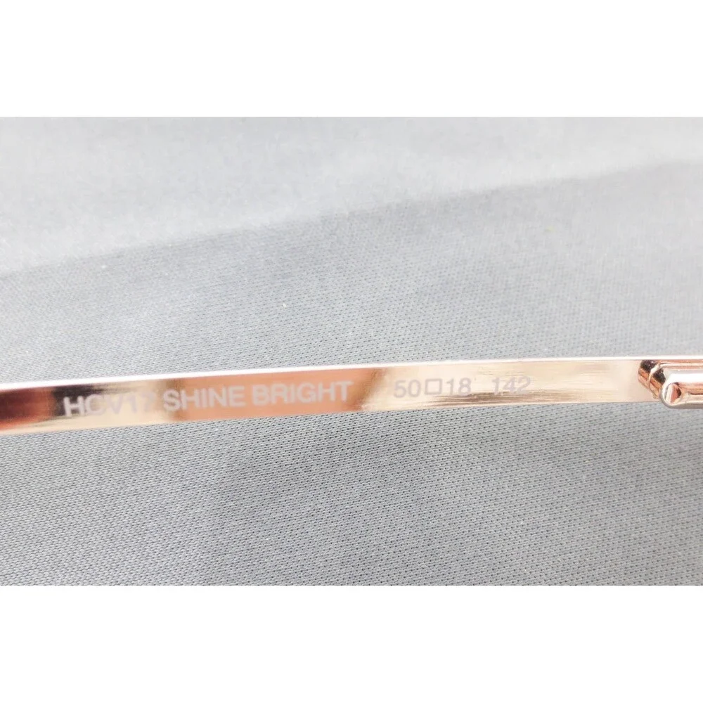 Hillary Clinton Shine Bright HCV17 Grey Rose Gold Cat Eye Eyeglasses 50-18-142